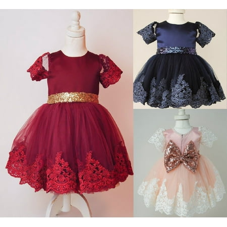 Baby Girl Toddler Party Tutu Dress Pageant Wedding Birthday Princess Christening Baby Girl Toddler Party Tutu Dress Pageant Wedding Birthday Princess Christening